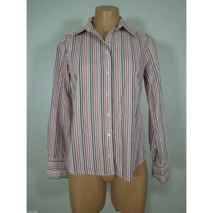 J.CREW Shirt Stretch Striped Button Front